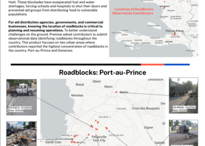 Localización de barricadas en medio de la crisis de Haití