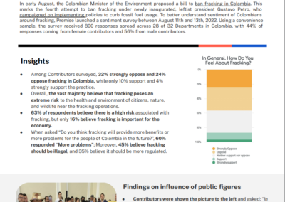 La mayoría de los colombianos se opone al fracking